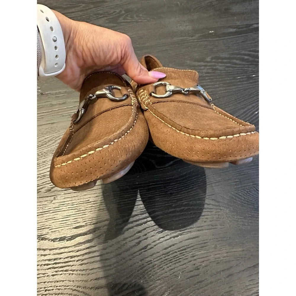 MEN'S 14TH AND UNION HORSE BIT DRIVERS IN DARK BROWN PERFFERATED SIZE 8 - Picture 3 of 11